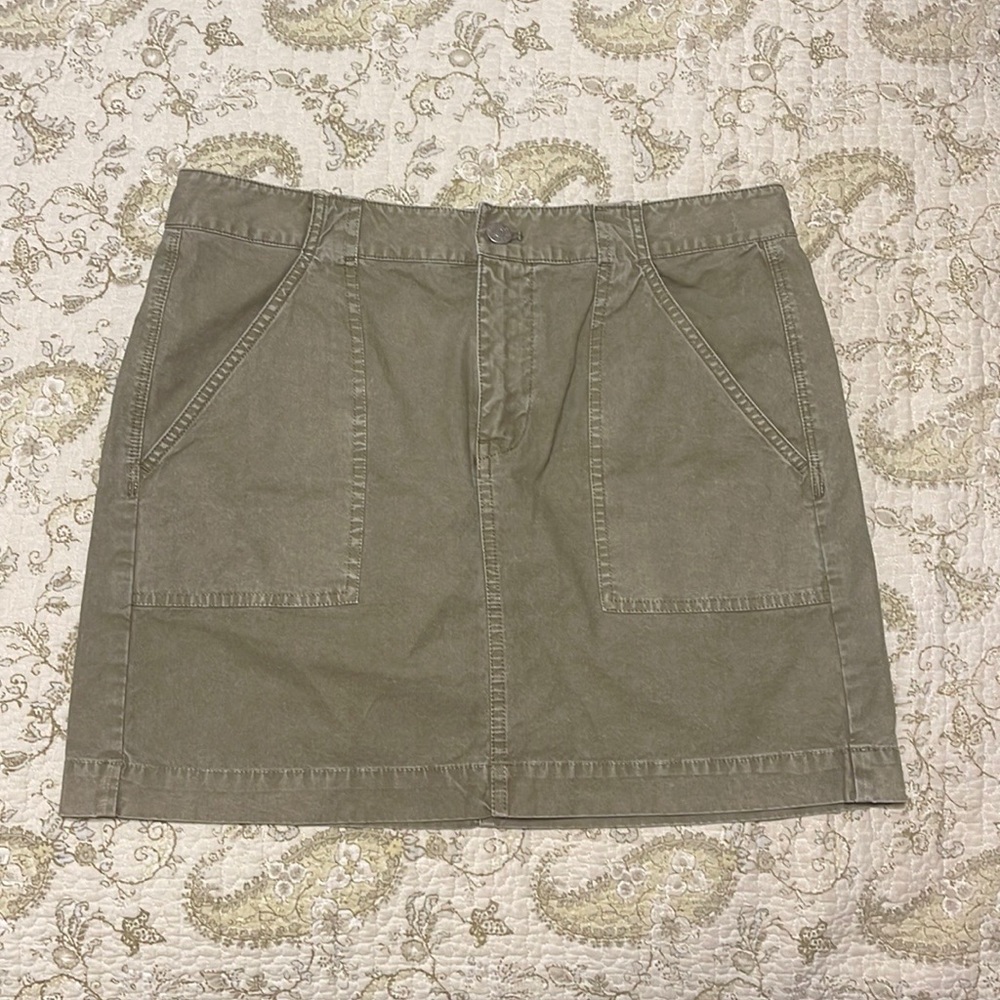 Madewell Olive Green Mini Skirt